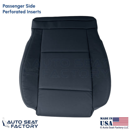 2013-2019 Fits Cadillac ATS Leather Perf Front Passenger Bottom Seat Cover Black - OEM-Style Replacement Seat Cover