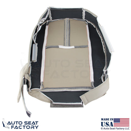 2010-2012 Fits Lincoln MKZ Genuine Leather Perf Front Bottom Seat Covers Tan - OEM-Style Replacement Seat Cover