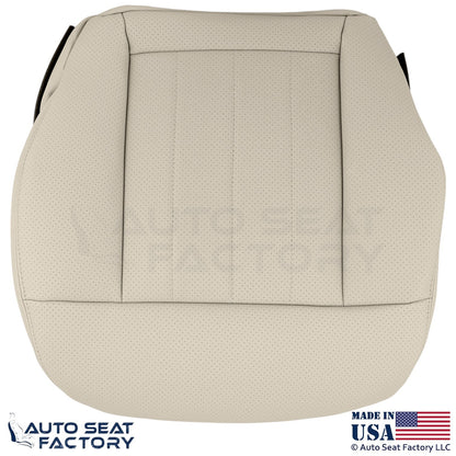 2010-2013 Fits Mercedes Benz E550 E350 Genuine Leather Perf Bottom Covers Almond - OEM-Style Replacement Seat Cover