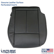 2013-2018 Fits Nissan Altima Sedan Genuine Leather Driver Bottom Cover Charcoal - OEM-Style Replacement Seat Cover