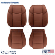 2015-2019 Fits Cadillac ATS Leather Perf Front Replacement Seat Covers Brown - OEM-Style Replacement Seat Cover