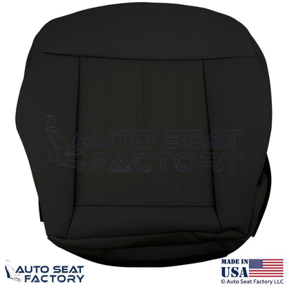 2010-2016 Fits Mercedes Benz E550 E350 Genuine Leather Perf. Bottom Covers Black - OEM-Style Replacement Seat Cover