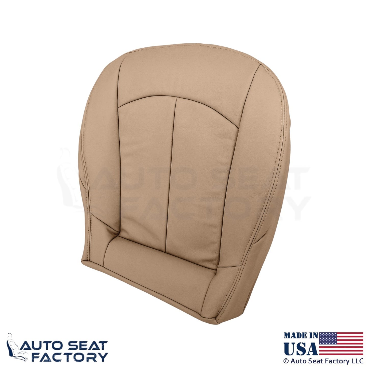 2009 Fits Mercedes Benz CLK350 Genuine Leather Passenger Bottom Seat Cover Beige - OEM-Style Replacement Seat Cover
