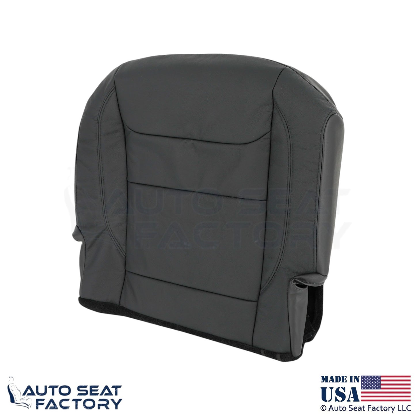 2020 Fits Dodge Ram 1500 Genuine Leather Rear Bench Passenger Bottom Cover Black - OEM-Style Replacement Seat Cover