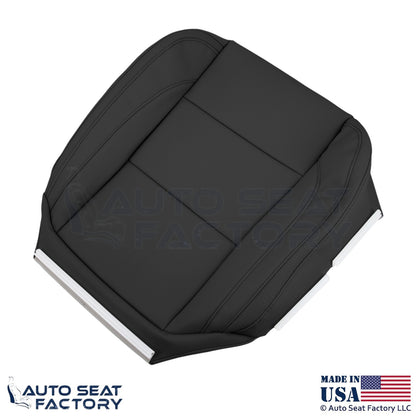 2008-2013 Fits Volvo C70 Leather Perforated Front Bottom Seat Covers Offblack - OEM-Style Replacement Seat Cover