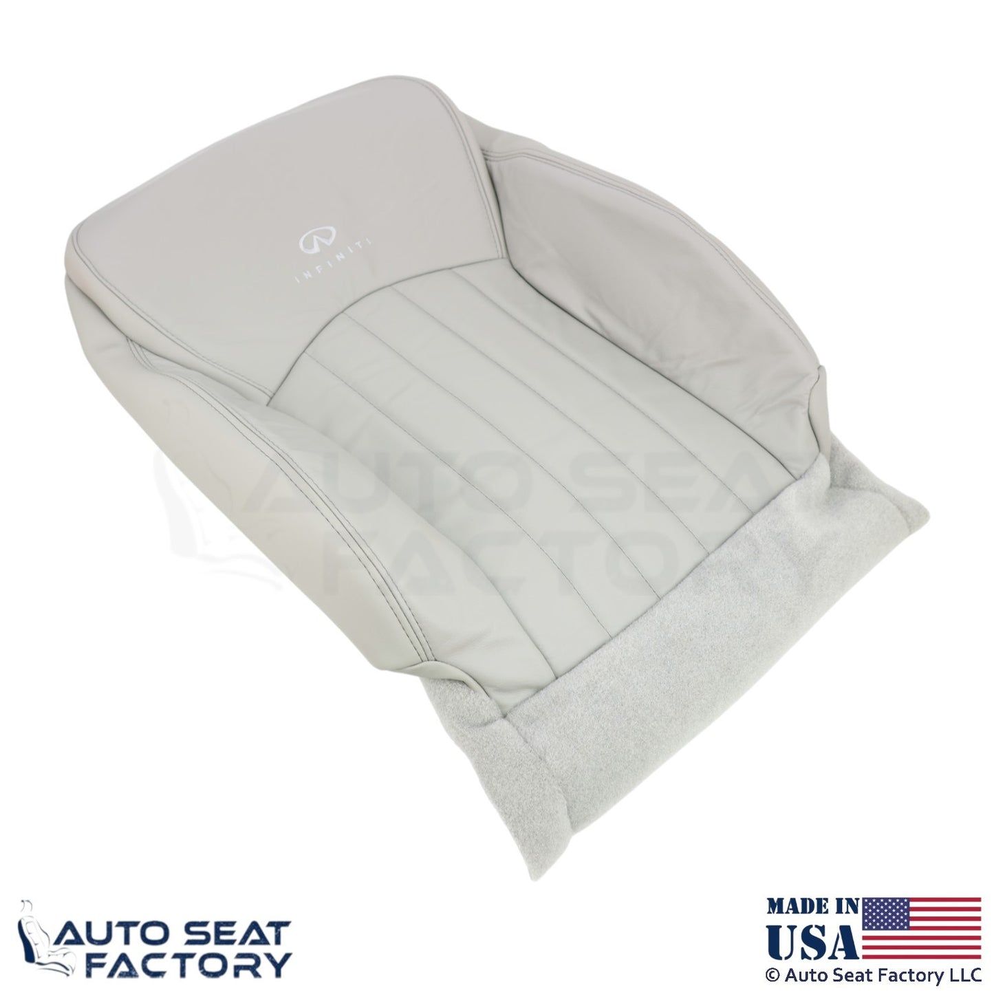 2008-2012 For Infiniti EX35 Genuine Leather Front Passenger Top Seat Cover Wheat - OEM-Style Replacement Seat Cover