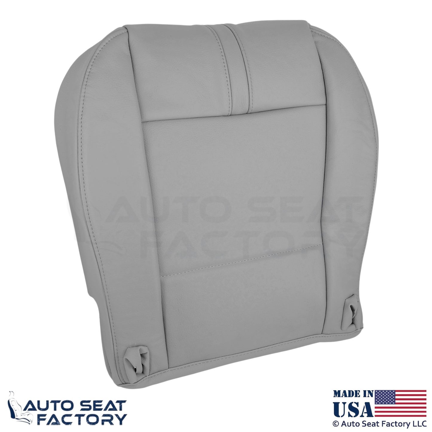 2003-2008 Fits BMW X3 Genuine Leather Front Bottom Replacement Seat Covers Gray - OEM-Style Replacement Seat Cover