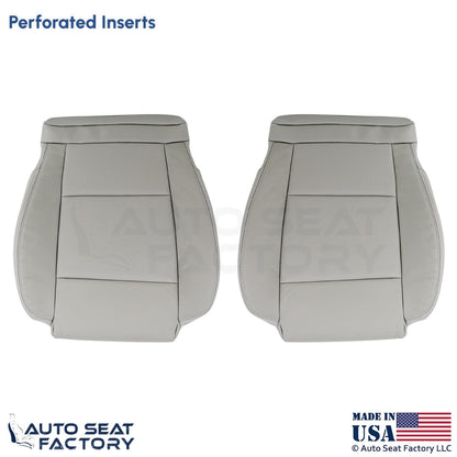 2013-2019 Fits Cadillac ATS Leatherette Front Bottom Seat Covers Light Platinum - OEM-Style Replacement Seat Cover