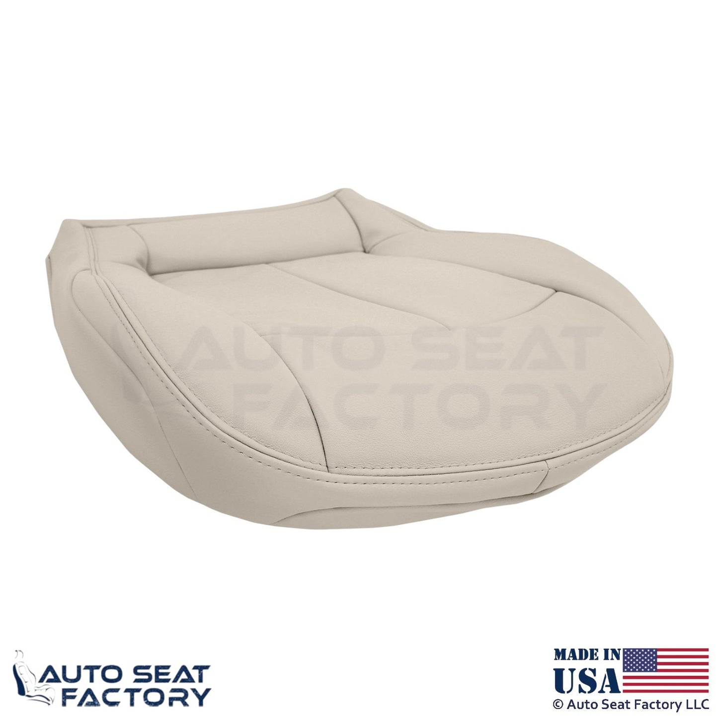2009 Fits Mercedes Benz CLK350 Genuine Leather Front Bottom Seat Covers Stone - OEM-Style Replacement Seat Cover