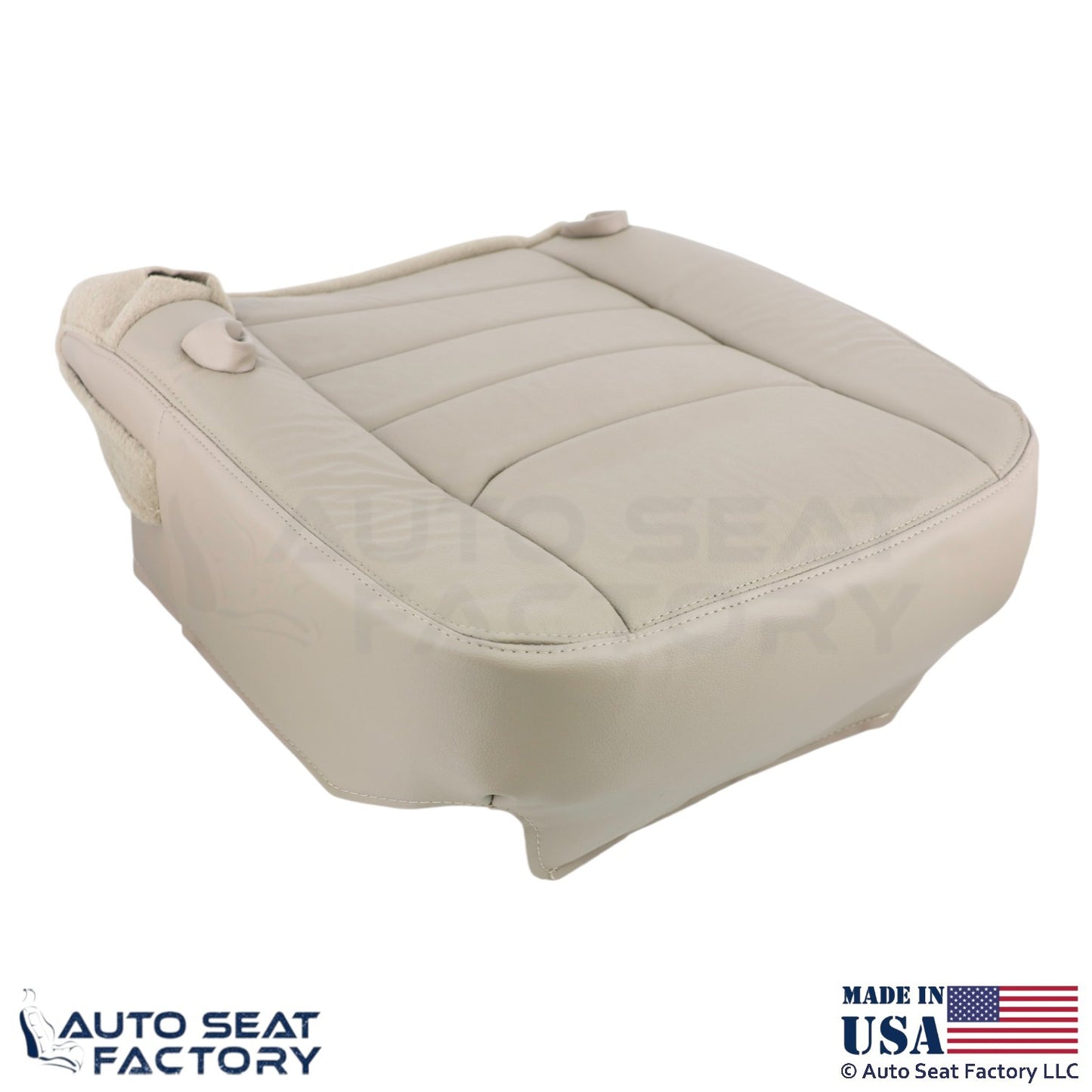 1999-2001 Fits Lincoln Town Car Genuine Leather Passenger Covers Lt. Parchment - OEM-Style Replacement Seat Cover