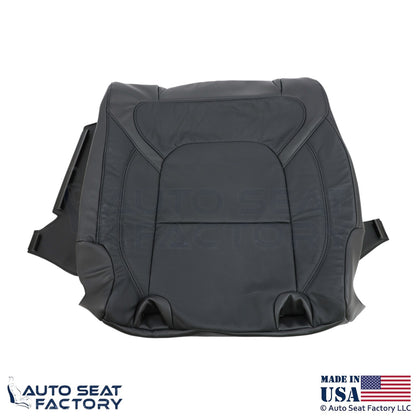 2020 Fits Dodge Ram 1500 Genuine Leather Rear Bench Passenger Side Covers Black - OEM-Style Replacement Seat Cover