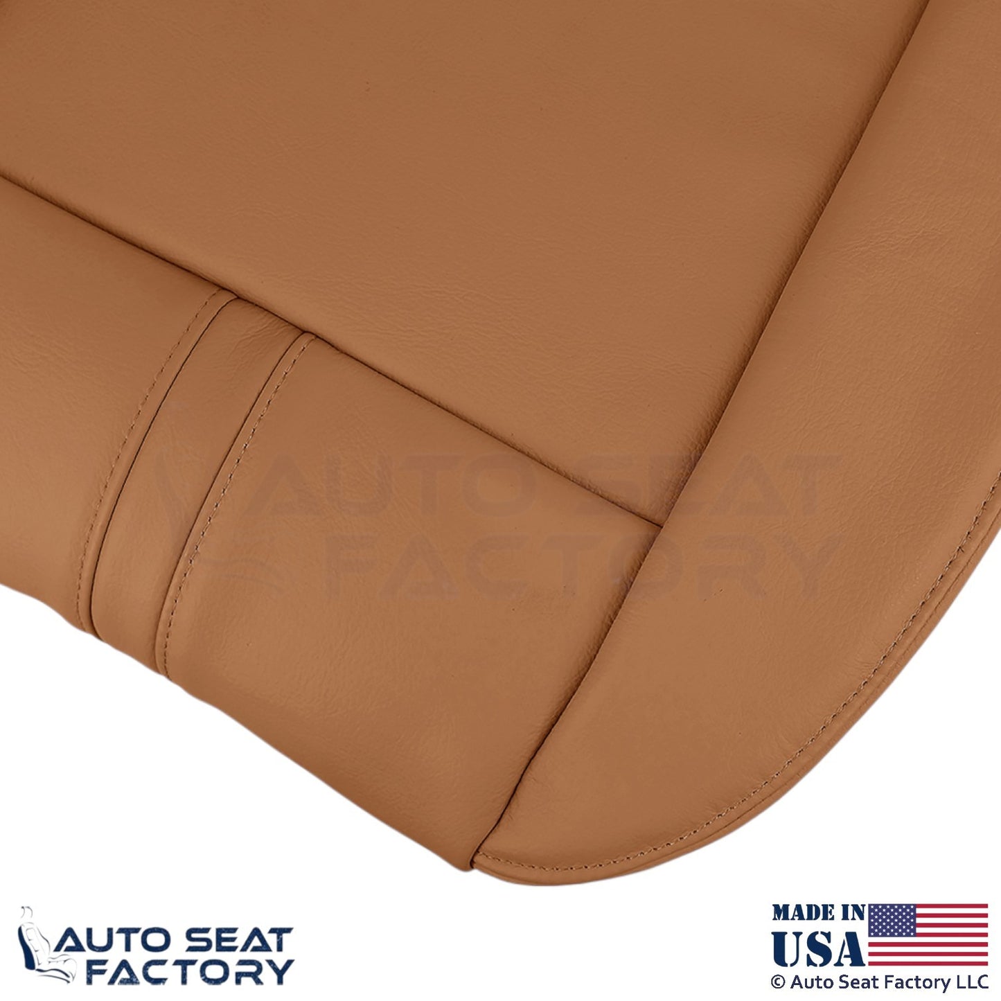 2009-2010 Fits BMW X3 Genuine Leather Front Bottom Seat Covers Saddle Brown - OEM-Style Replacement Seat Cover