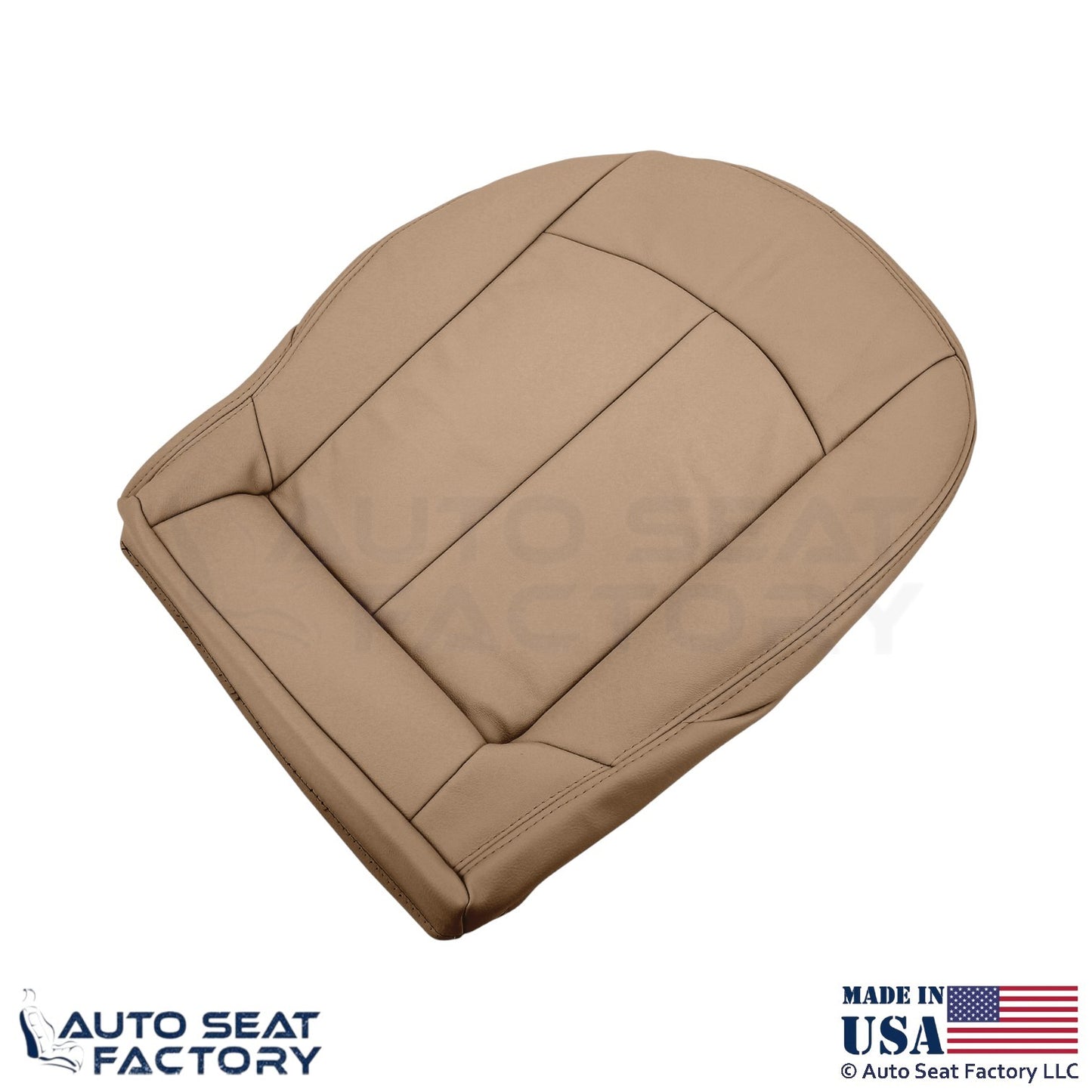 2009 Fits Mercedes Benz CLK350 Genuine Leather Driver Bottom Seat Cover Beige - OEM-Style Replacement Seat Cover