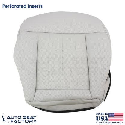 2010-2013 Fits Mercedes Benz E550 E350 Leatherette Perf. Driver Bottom Cover Ash - OEM-Style Replacement Seat Cover