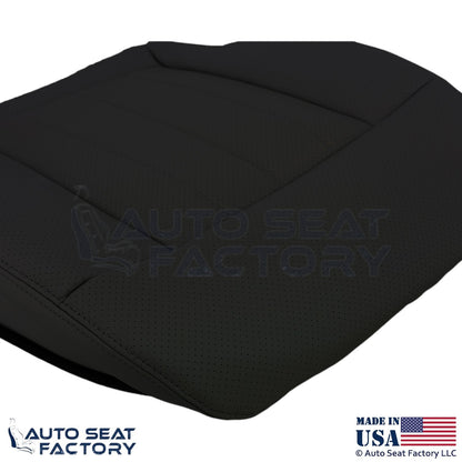2010-2016 For Mercedes Benz E550 Leatherette Perf Passenger Bottom Cover Black - OEM-Style Replacement Seat Cover