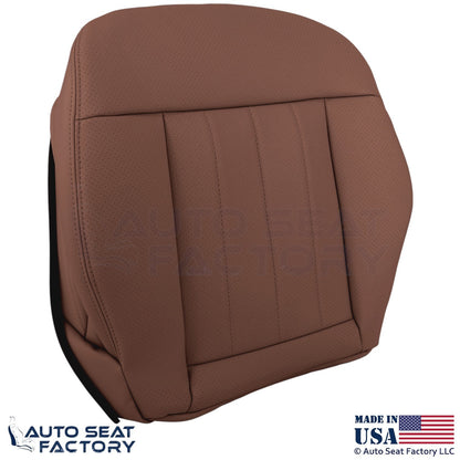 2010-2016 Fits Mercedes Benz E550 Genuine Leather Perf. Bottom Covers Chestnut - OEM-Style Replacement Seat Cover