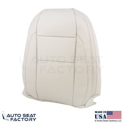 2008-2013 Fits Volvo C70 Leather Perf. Front Driver Seat Covers Calcite Cream - OEM-Style Replacement Seat Cover