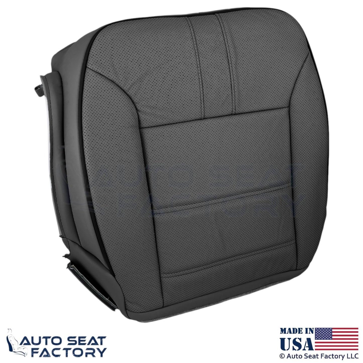 2010-2013 Fits Mercedes Benz R-Class Genuine Leather Driver Bottom Cover Black - OEM-Style Replacement Seat Cover