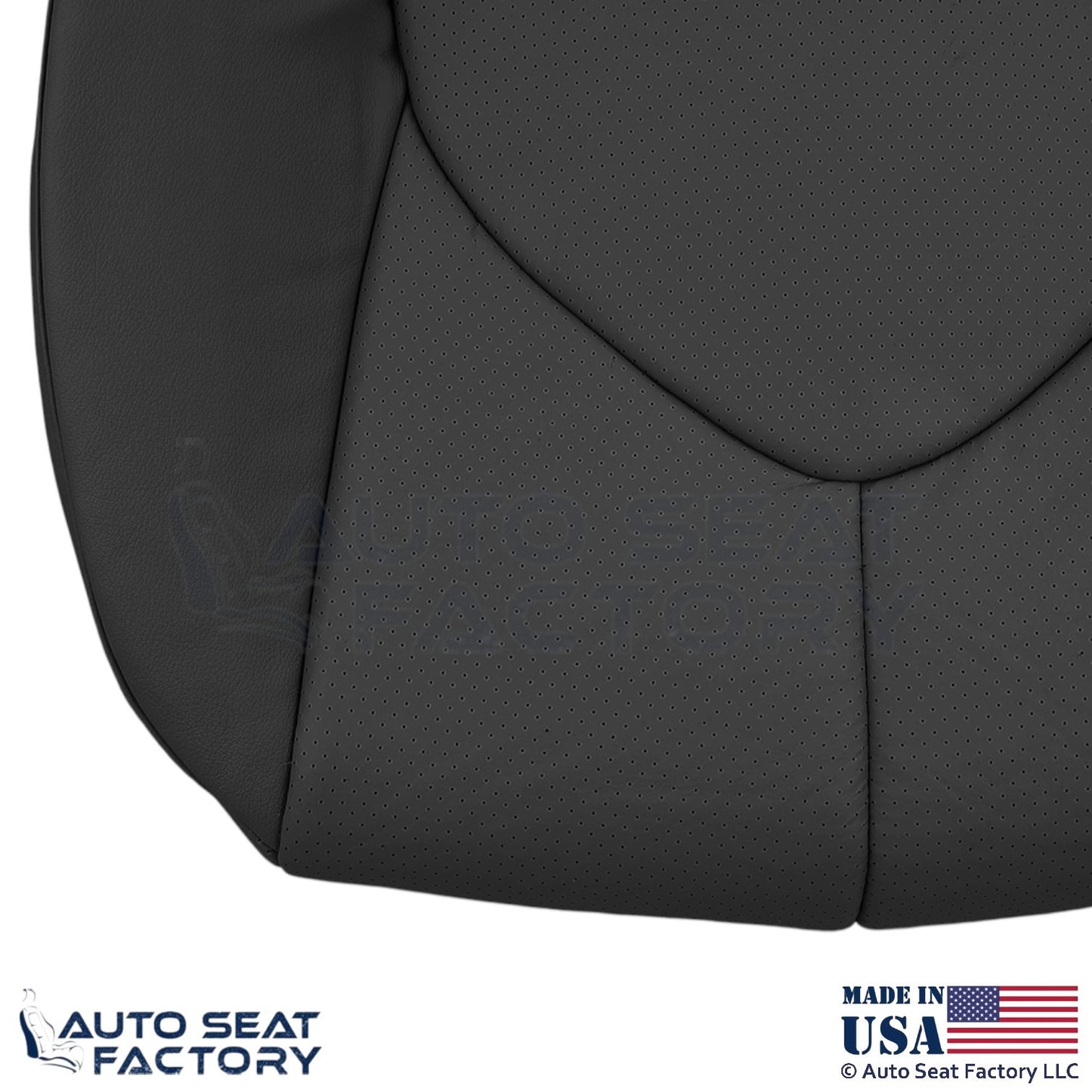 2020-2024 Fits Toyota Highlander Genuine Leather Front Bottom Seat Covers Black - OEM-Style Replacement Seat Cover