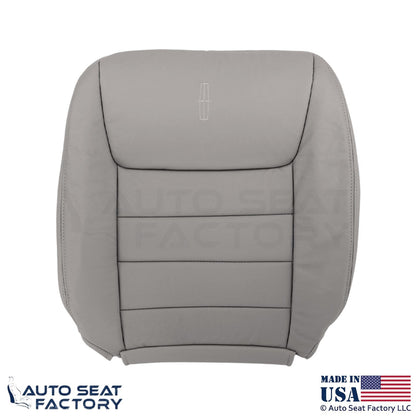 1999-2001 Fits Lincoln Town Car Genuine Leather Front Top Covers Light Graphite - OEM-Style Replacement Seat Cover