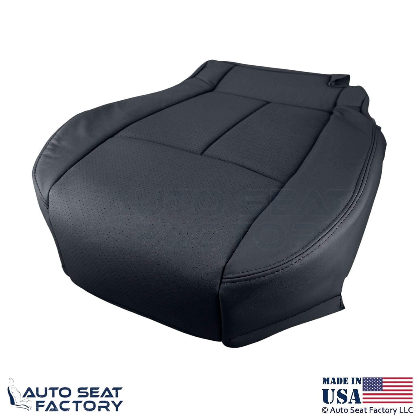 2011-2013 For Infiniti M37 M56 Genuine Leather Front Bottom Seat Covers Graphite - OEM-Style Replacement Seat Cover