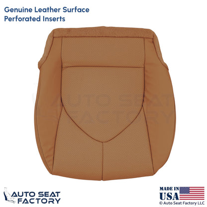 2020-2024 Fits Toyota Highlander Genuine Leather Driver Bottom Seat Cover Brown - OEM-Style Replacement Seat Cover