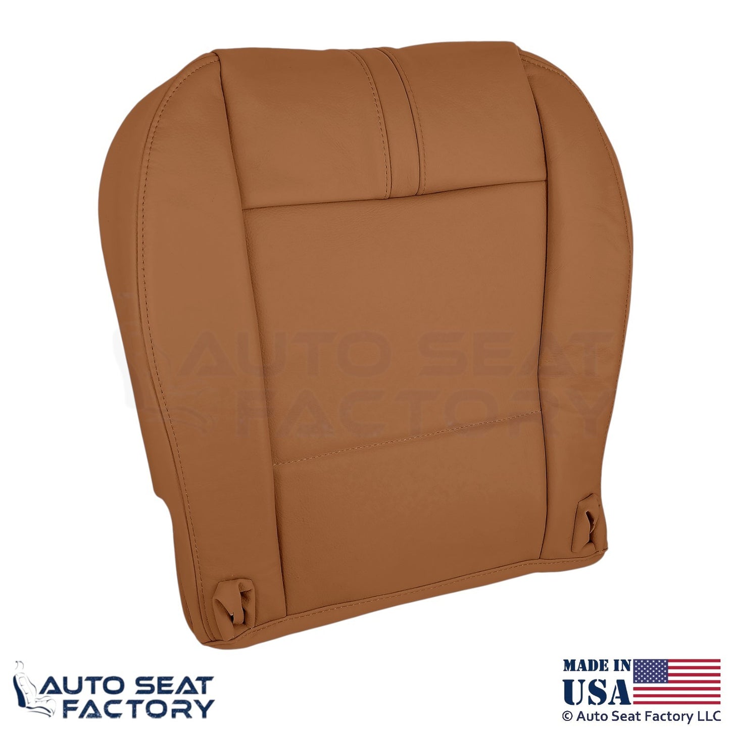 2009-2010 Fits BMW X3 Genuine Leather Front Bottom Seat Covers Saddle Brown - OEM-Style Replacement Seat Cover