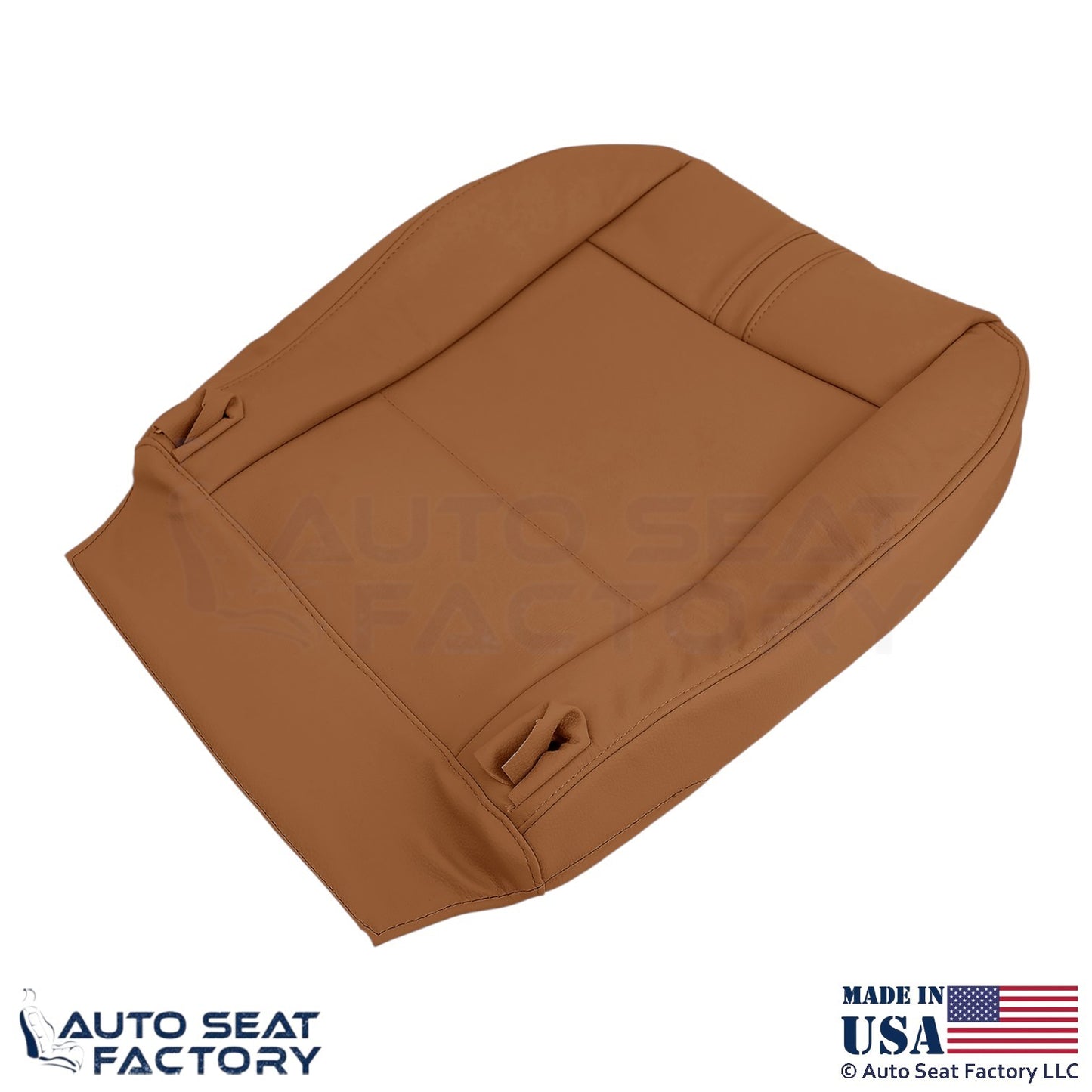 2009-2010 Fits BMW X3 Genuine Leather Front Bottom Seat Covers Saddle Brown - OEM-Style Replacement Seat Cover
