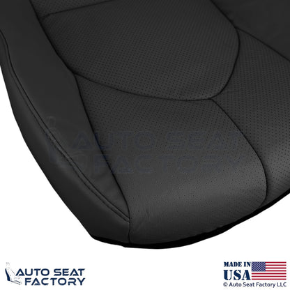 2020-2024 Fits Toyota Highlander Genuine Leather Front Bottom Seat Covers Black - OEM-Style Replacement Seat Cover