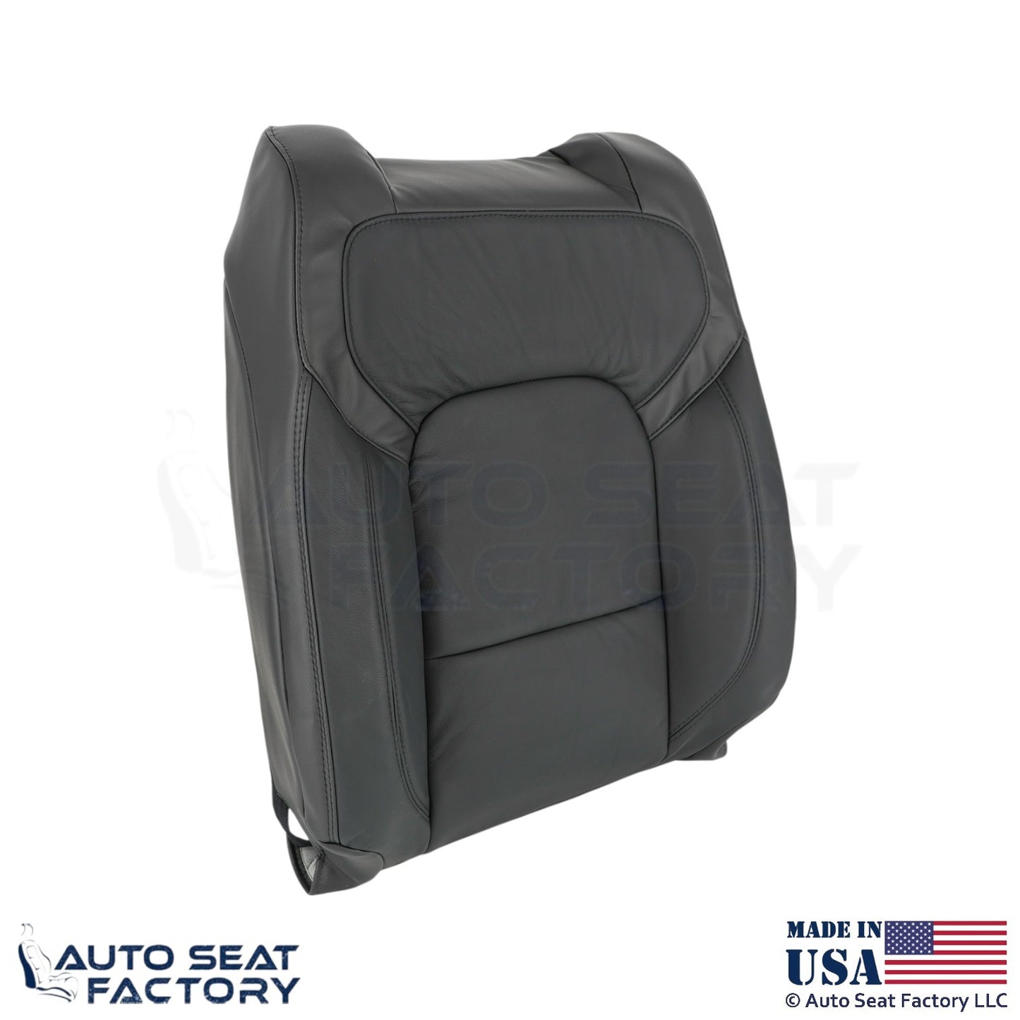 2020 Fits Dodge Ram 1500 Quad Cab Genuine Leather Front Replacement Covers Black - OEM-Style Replacement Seat Cover