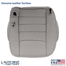 1999-2001 For Lincoln Town Car Genuine Leather Driver Bottom Cover Lt. Graphite - OEM-Style Replacement Seat Cover