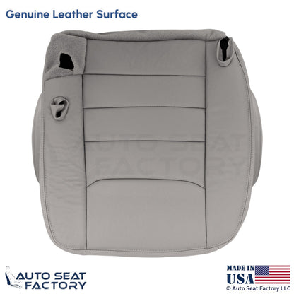 1999-2001 For Lincoln Town Car Genuine Leather Driver Bottom Cover Lt. Graphite - OEM-Style Replacement Seat Cover