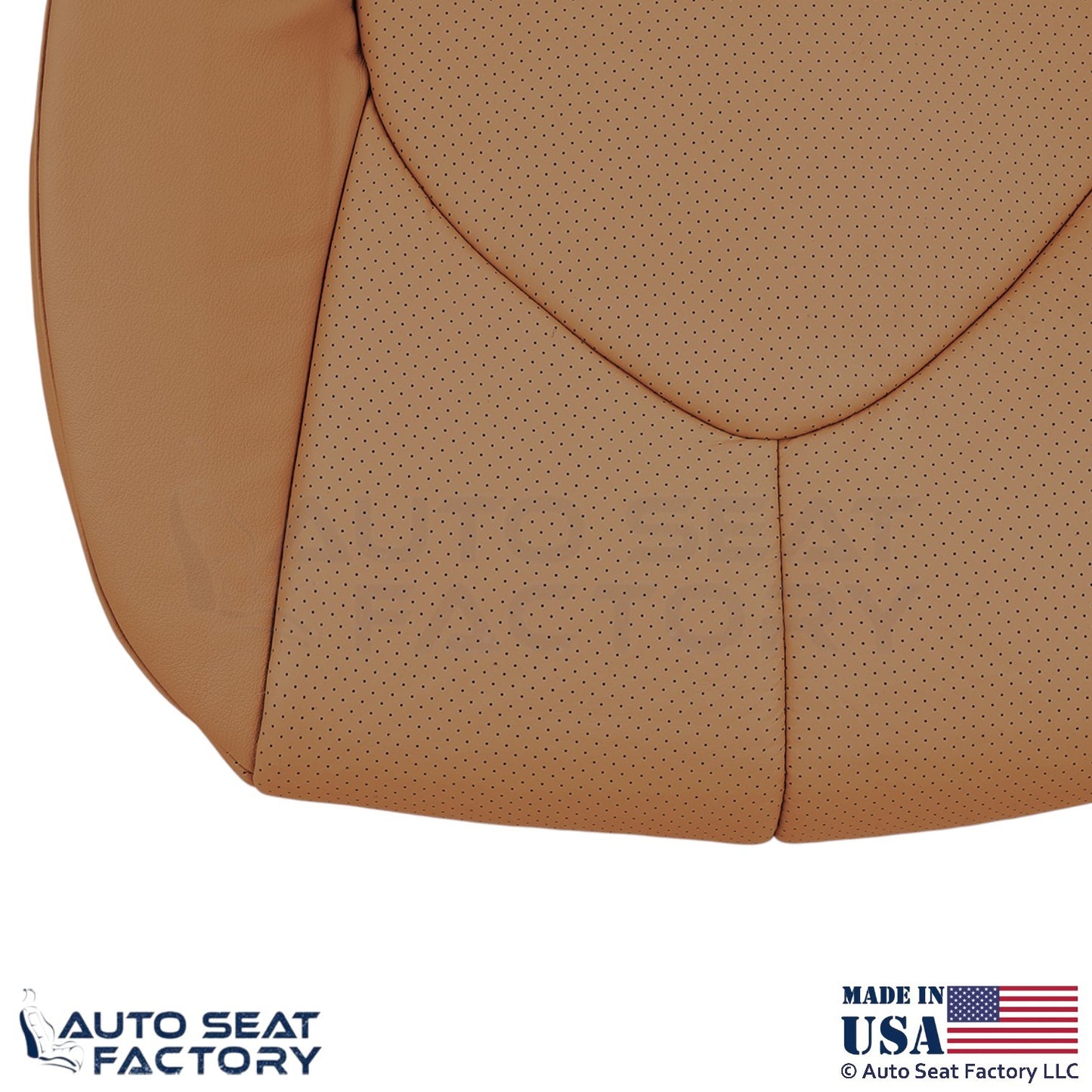2020-2024 Fits Toyota Highlander Genuine Leather Passenger Bottom Cover Brown - OEM-Style Replacement Seat Cover