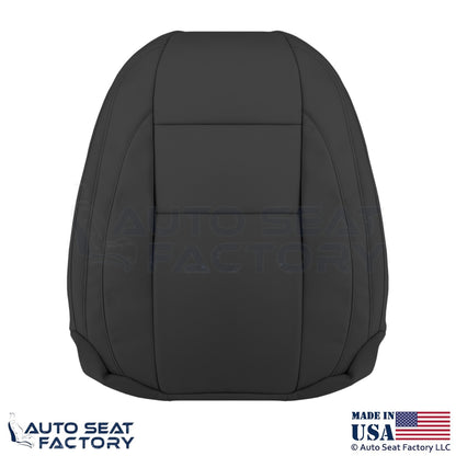 2008-2013 Fits Volvo C70 Leather Perforated Front Passenger Seat Covers Offblack - OEM-Style Replacement Seat Cover