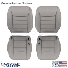 1999-2001 Fits Lincoln Town Car Genuine Leather Front Seat Covers Light Graphite - OEM-Style Replacement Seat Cover