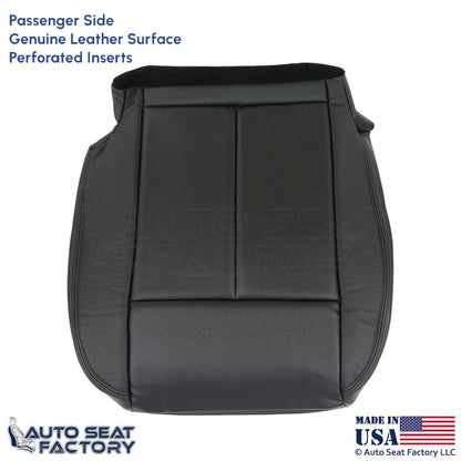 2013-2018 For Nissan Altima Sedan Genuine Leather Passenger Bottom Cover Black - OEM-Style Replacement Seat Cover