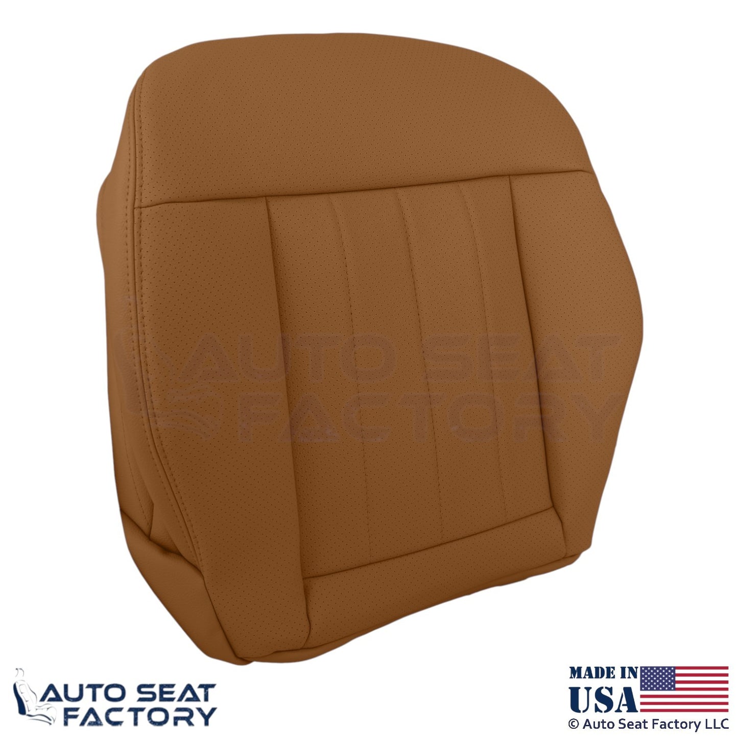 2010-2016 For Mercedes Benz E550 Leatherette Perf Passenger Bottom Cover Beige - OEM-Style Replacement Seat Cover