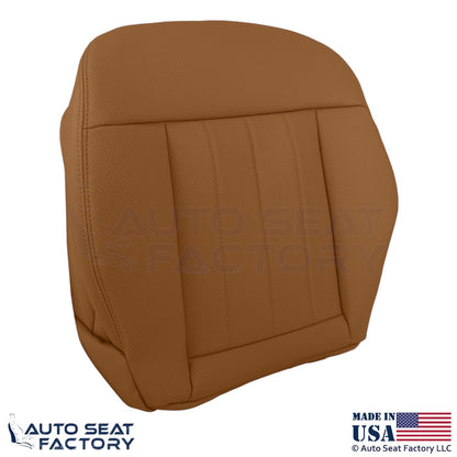 2010-2016 For Mercedes Benz E550 Leatherette Perf Passenger Bottom Cover Beige - OEM-Style Replacement Seat Cover