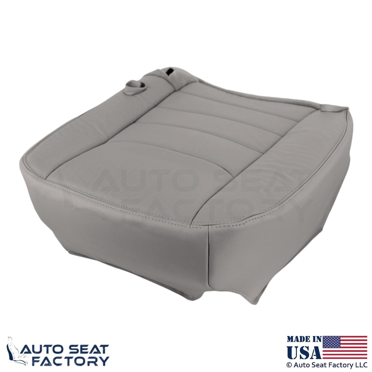 1999-2001 For Lincoln Town Car Genuine Leather Front Bottom Covers Lt. Graphite - OEM-Style Replacement Seat Cover
