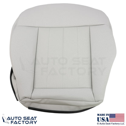 2014-2016 Fits Mercedes Benz E550 E350 Genuine Leather Perf. Bottom Covers Gray - OEM-Style Replacement Seat Cover