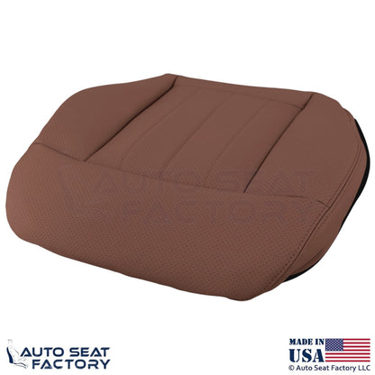 2010-16 For Mercedes Benz E550 Genuine Leather Perf Driver Bottom Cover Chestnut - OEM-Style Replacement Seat Cover