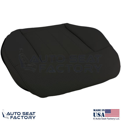 2010-2016 Fits Mercedes Benz E550 E350 Genuine Leather Perf. Bottom Covers Black - OEM-Style Replacement Seat Cover