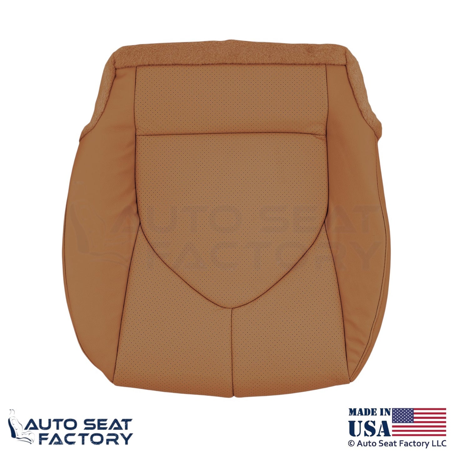 2020-2024 Fits Toyota Highlander Genuine Leather Bottom Covers Glazed Caramel - OEM-Style Replacement Seat Cover