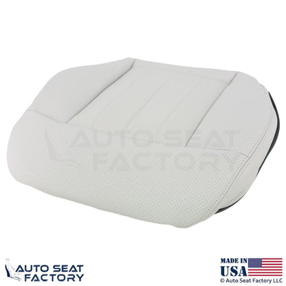 2010-2013 Fits Mercedes Benz E550 Genuine Leather Perf. Driver Bottom Cover Ash - OEM-Style Replacement Seat Cover