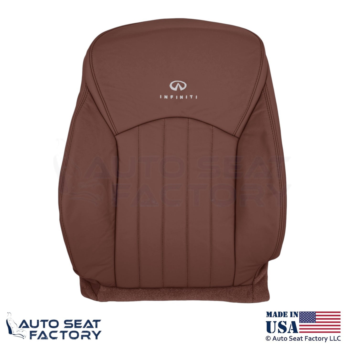 2008-2012 Fits Infiniti EX35 Genuine Leather Front Replacement Covers Chestnut - OEM-Style Replacement Seat Cover