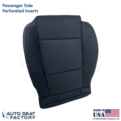 2013-2019 Fits Cadillac ATS Leatherette Perf Front Passenger Bottom Cover Black - OEM-Style Replacement Seat Cover