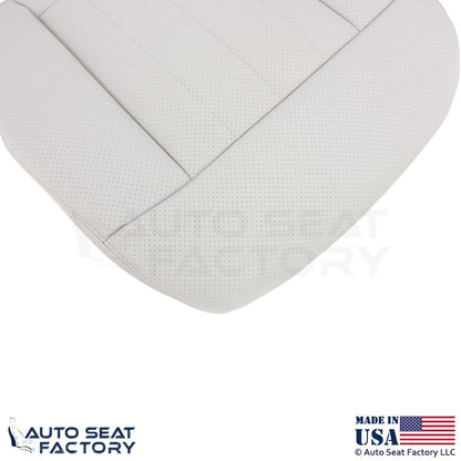 2014-2016 For Mercedes Benz E550 Leatherette Perf Passenger Bottom Cover Lt Gray - OEM-Style Replacement Seat Cover