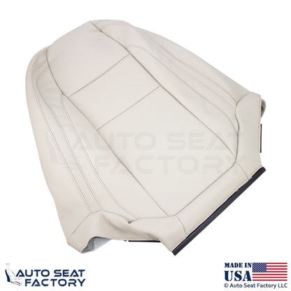 2008-2013 Fits Volvo C70  Leather Perforated Front Top Seat Covers Calcite Cream - OEM-Style Replacement Seat Cover