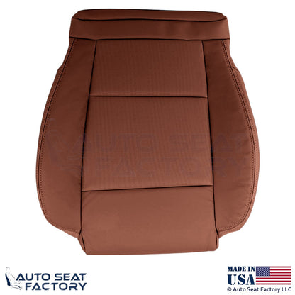 2015-2019 Fits Cadillac ATS Leatherette Perf Front Bottom Seat Covers Brown - OEM-Style Replacement Seat Cover
