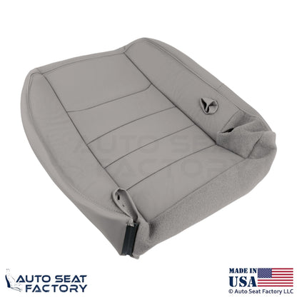 1999-2001 Fits Lincoln Town Car Genuine Leather Front Seat Covers Light Graphite - OEM-Style Replacement Seat Cover